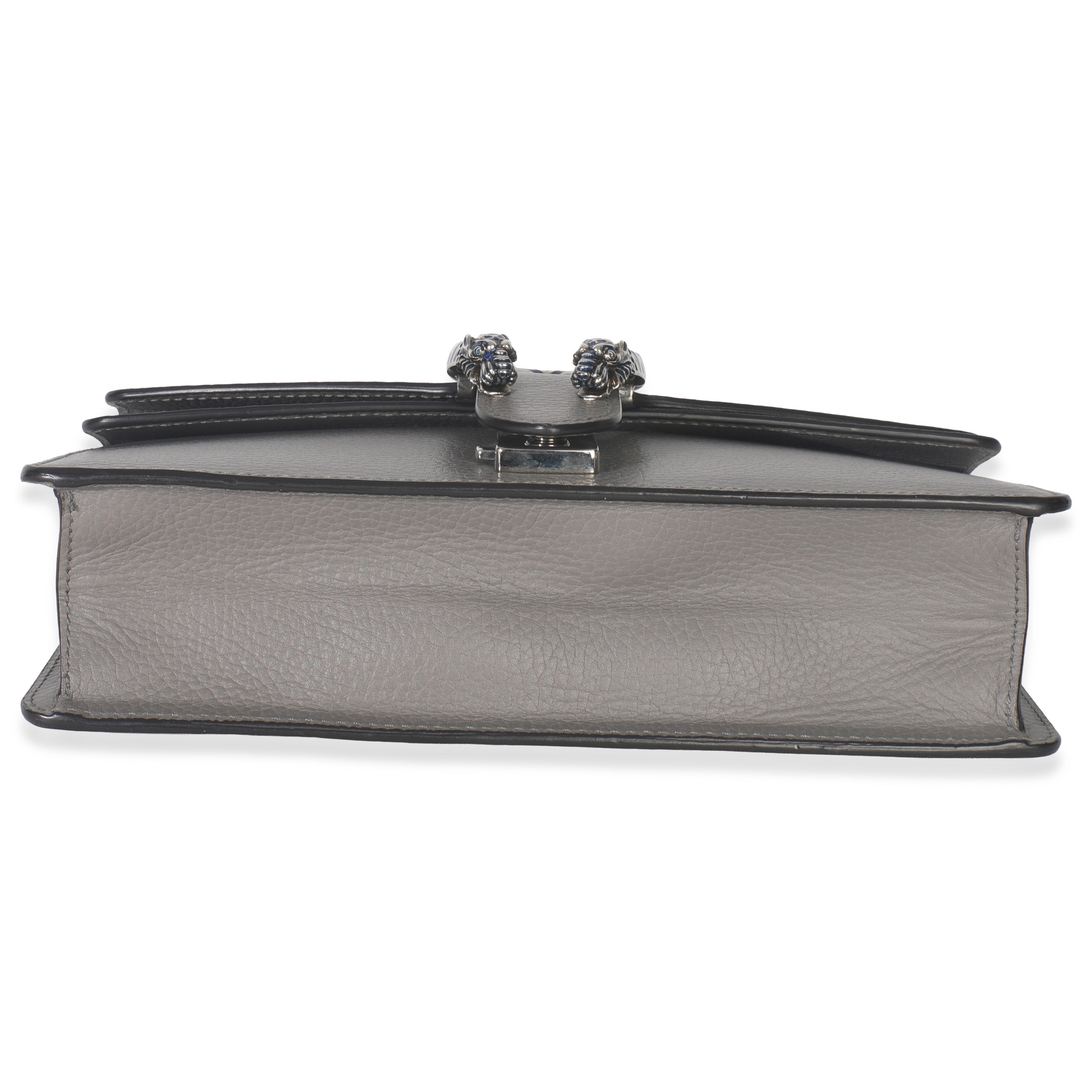 Gucci Dusty Grey Pebbled Calfskin Small Dionysus Shoulder Bag