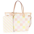 Louis Vuitton Pink Cream Giant Damierlicious Canvas Neverfull MM