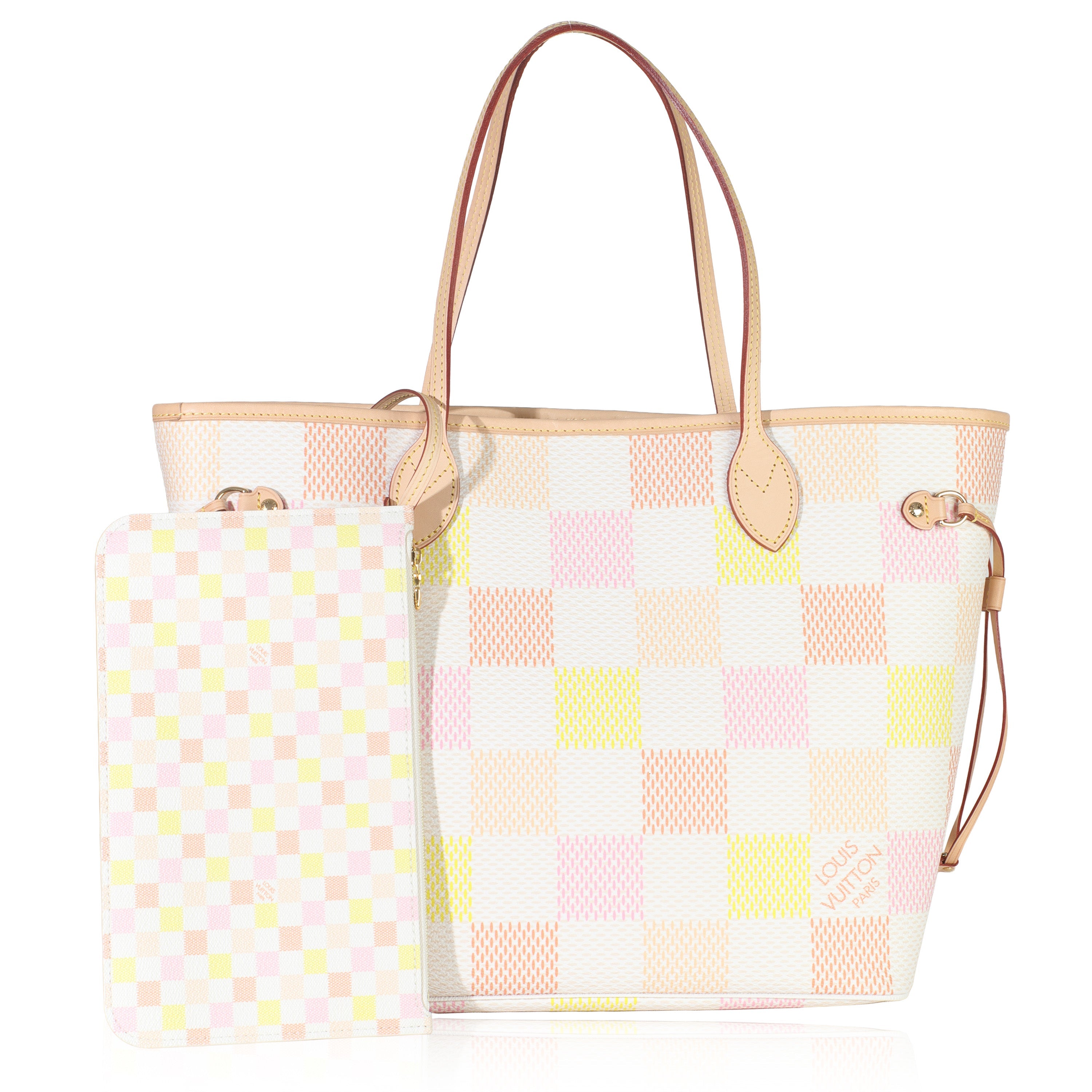 Louis Vuitton Pink Cream Giant Damierlicious Canvas Neverfull MM