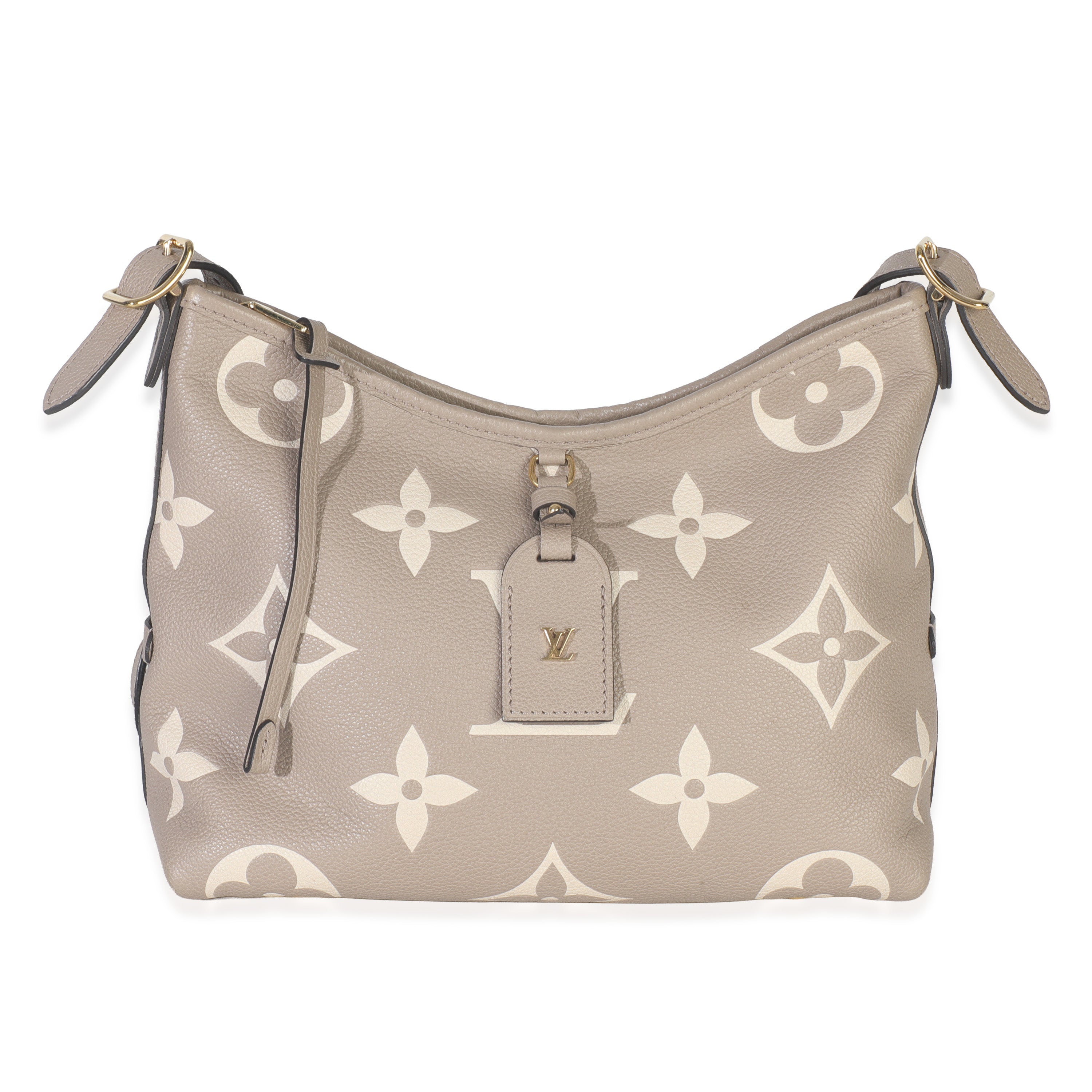 Louis Vuitton Tourterelle Bicolor Giant Monogram Empreinte Carryall PM