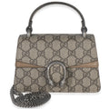 Gucci Beige GG Supreme Canvas Mini Dionysus Top Handle Bag