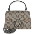 Gucci Beige GG Supreme Canvas Mini Dionysus Top Handle Bag