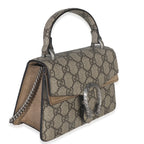 Gucci Beige GG Supreme Canvas Mini Dionysus Top Handle Bag