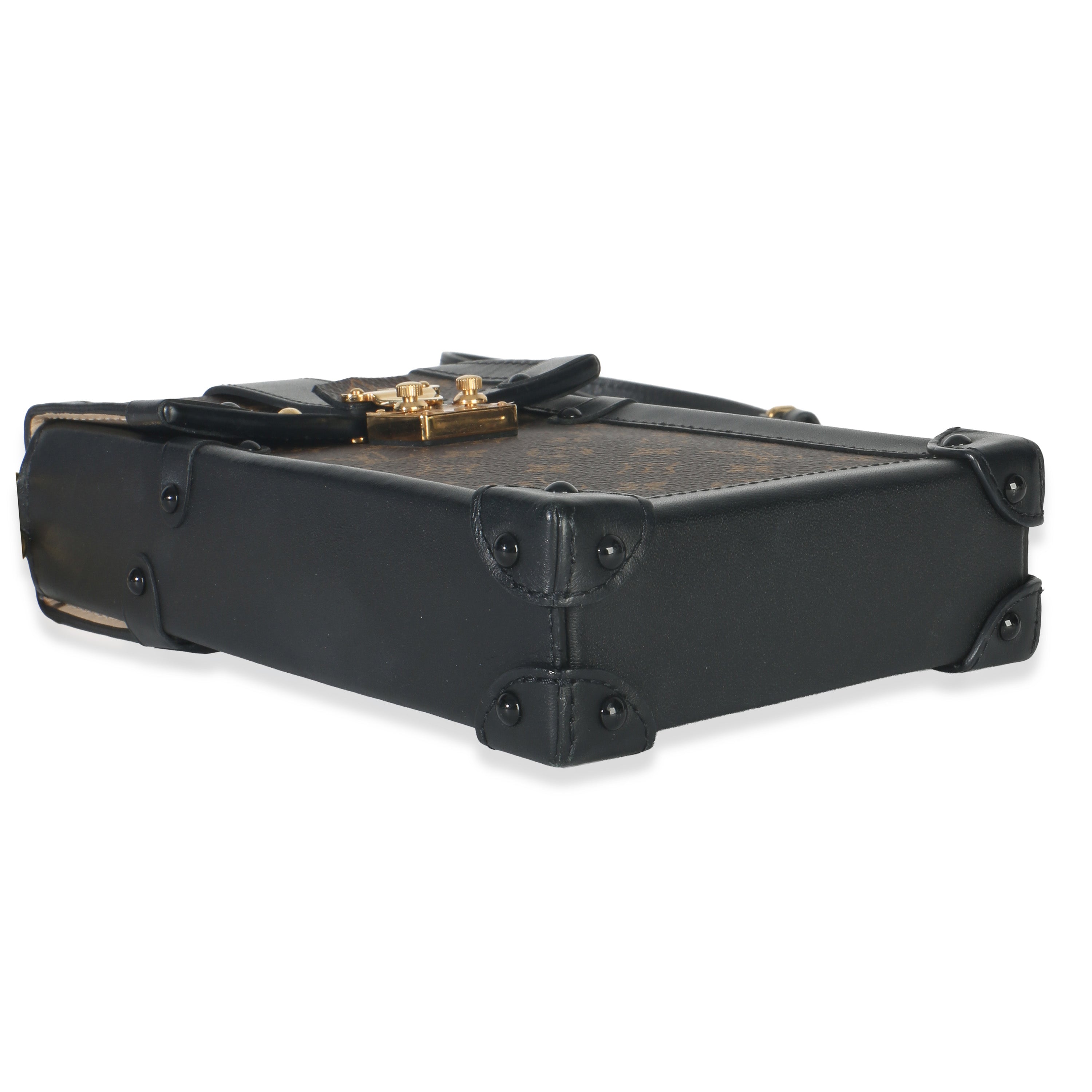 Louis Vuitton Black Monogram Canvas Verticale Trunk Pochette