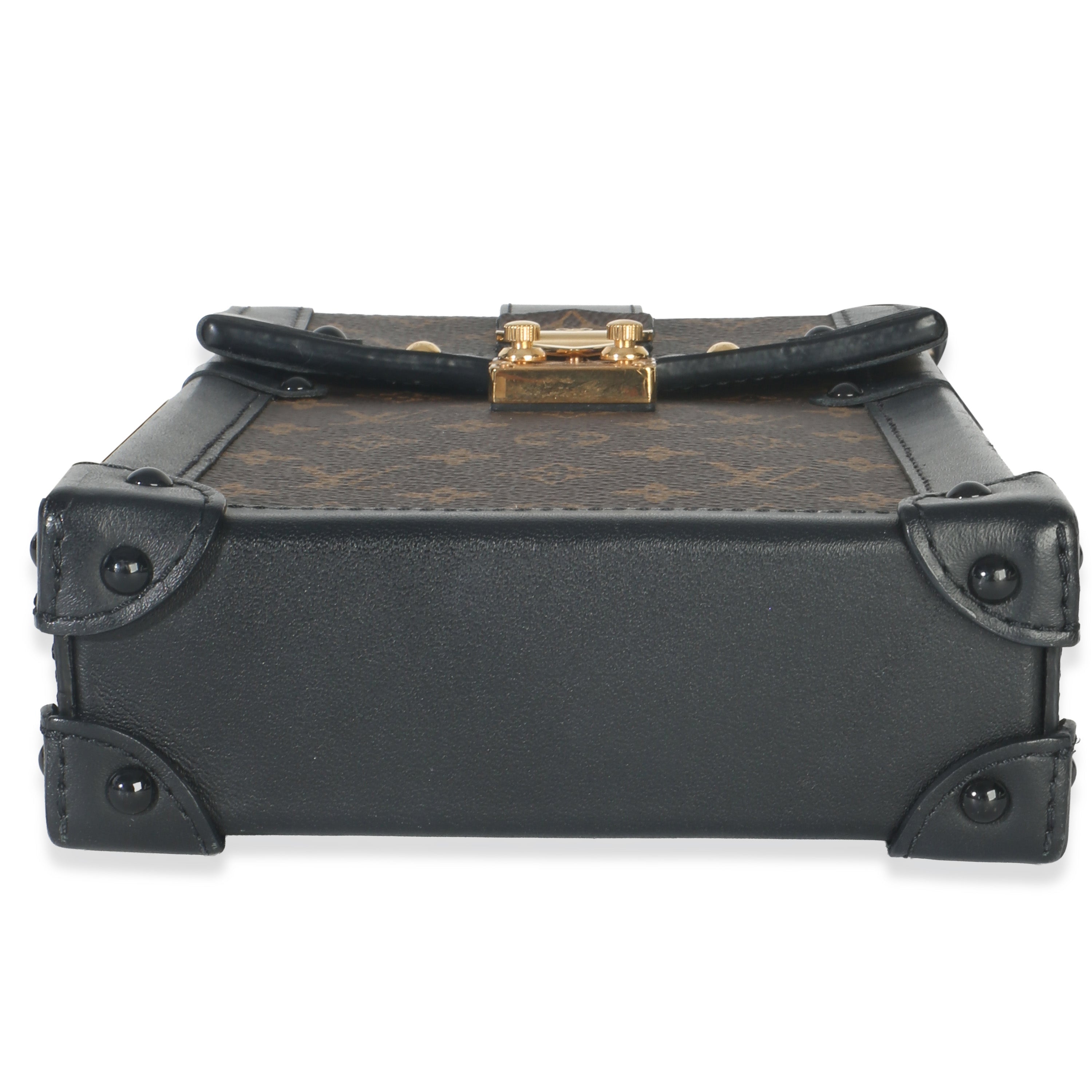 Louis Vuitton Black Monogram Canvas Verticale Trunk Pochette