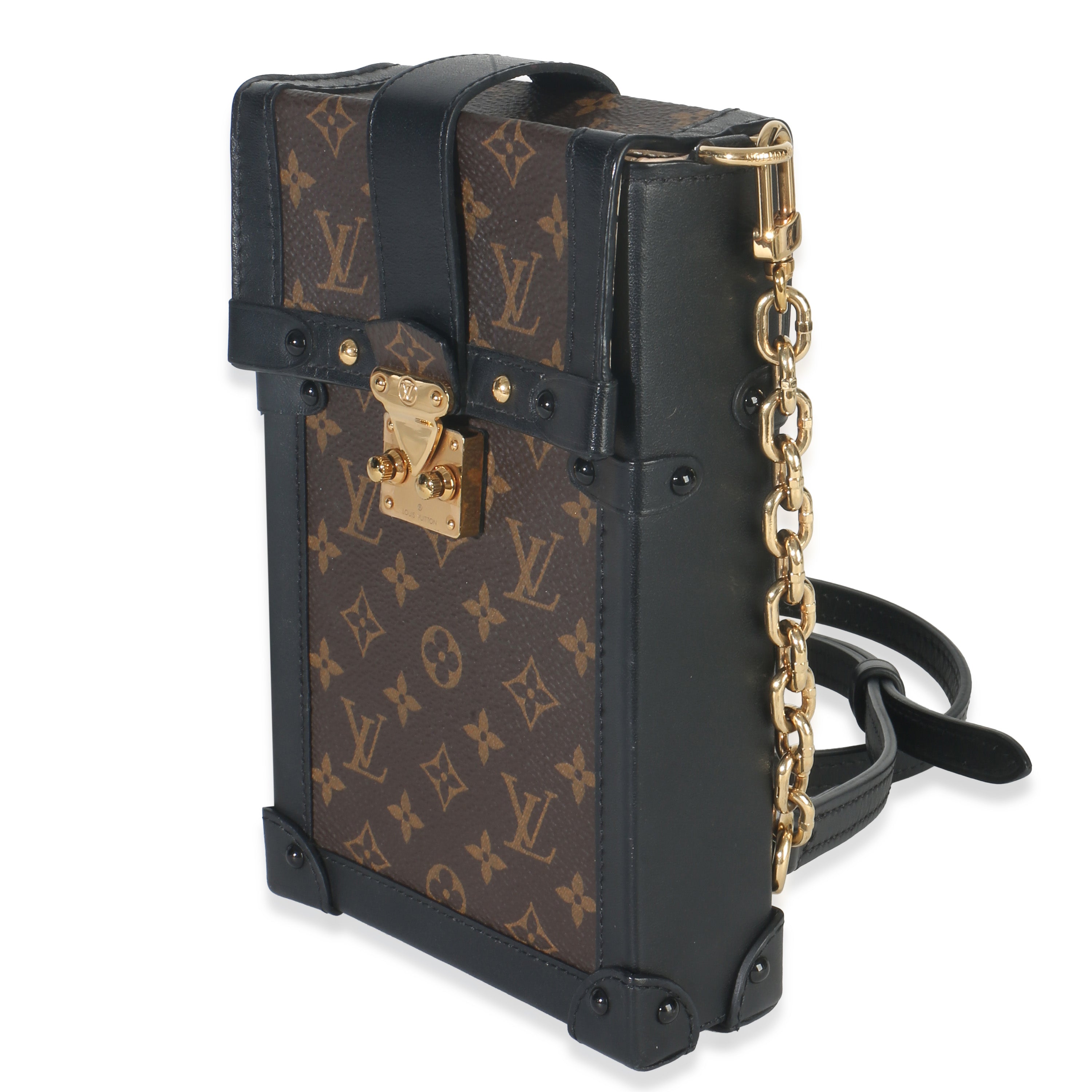 Louis Vuitton Black Monogram Canvas Verticale Trunk Pochette