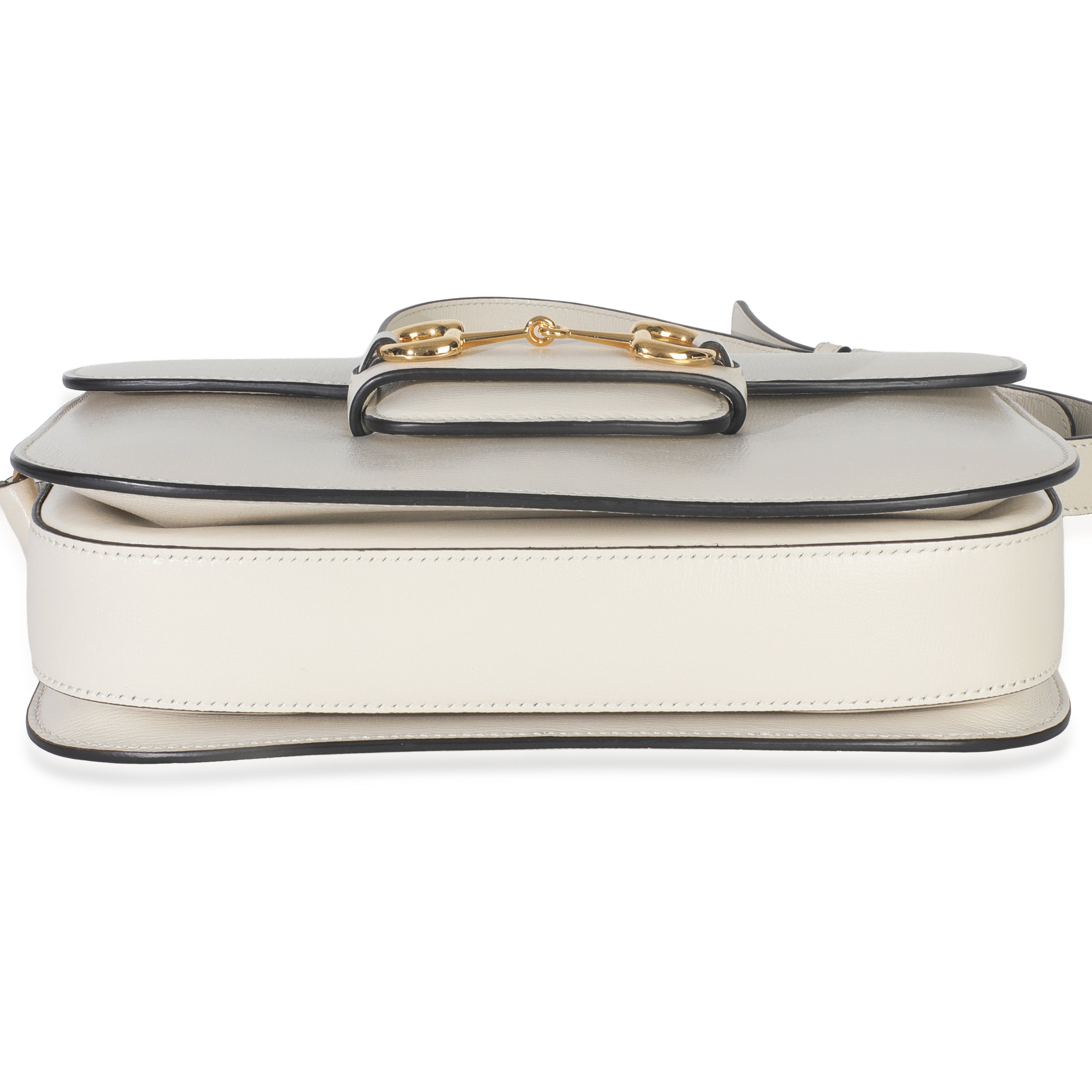 Gucci Mystic White Azalea Calfskin Horsebit Small 1955 Shoulder Bag
