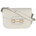 Gucci Mystic White Azalea Calfskin Horsebit Small 1955 Shoulder Bag