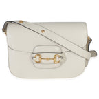 Gucci Mystic White Azalea Calfskin Horsebit Small 1955 Shoulder Bag