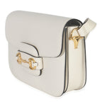 Gucci Mystic White Azalea Calfskin Horsebit Small 1955 Shoulder Bag
