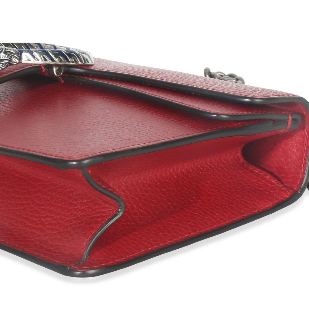 Gucci Red Pebbled Calfskin Small Dionysus Shoulder Bag