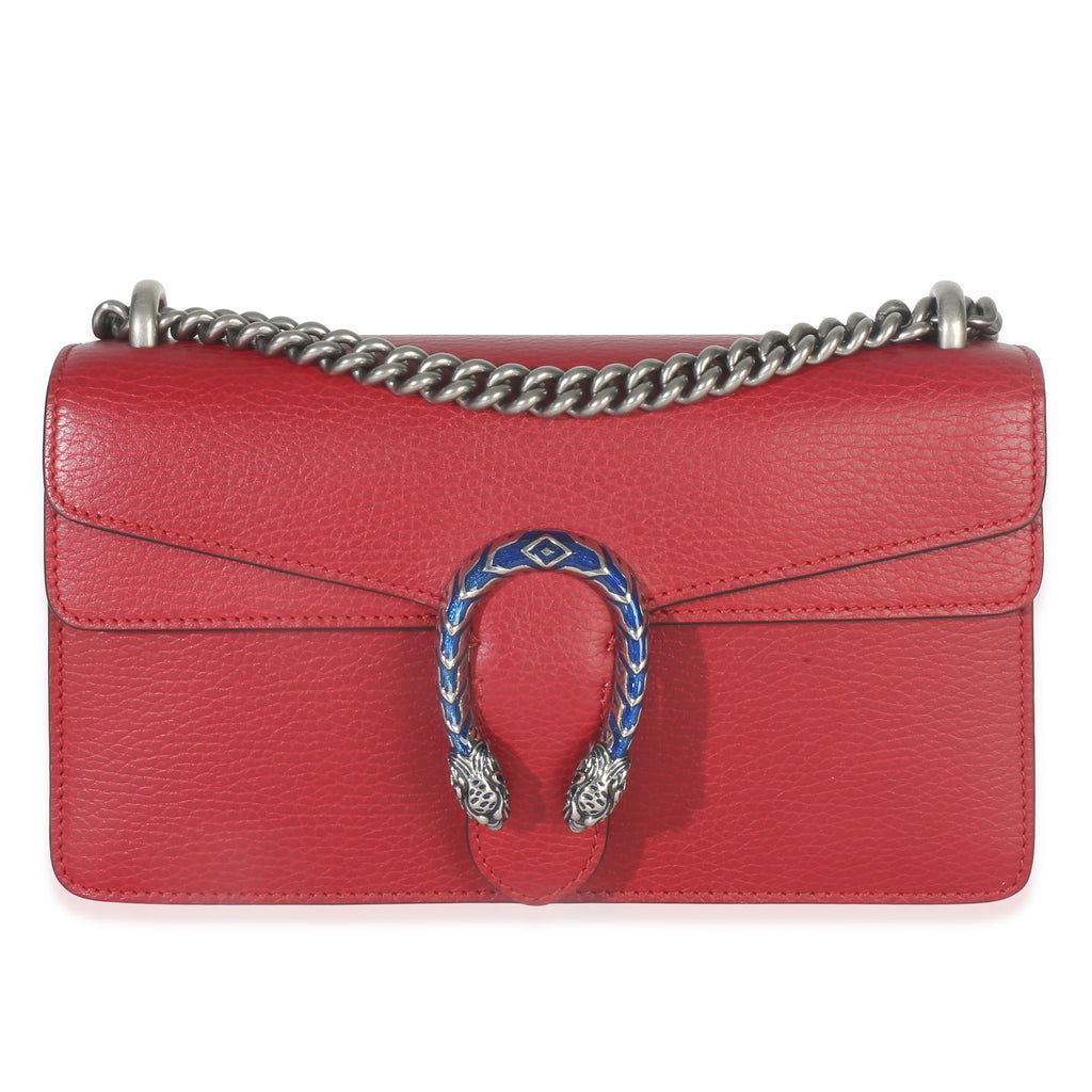 Gucci Red Pebbled Calfskin Small Dionysus Shoulder Bag