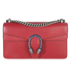 Gucci Red Pebbled Calfskin Small Dionysus Shoulder Bag