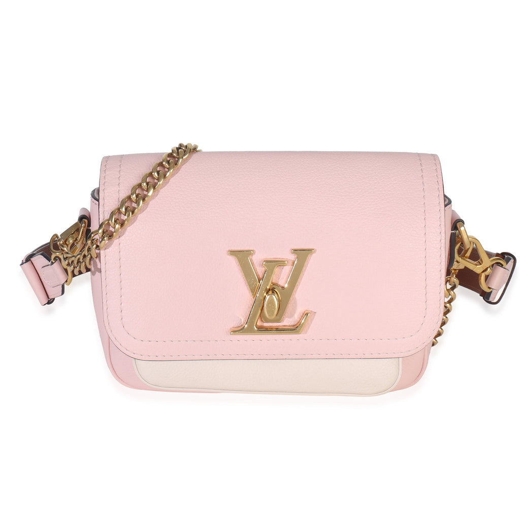 Louis Vuitton Rose Water Grained Calfskin Lockme Tender