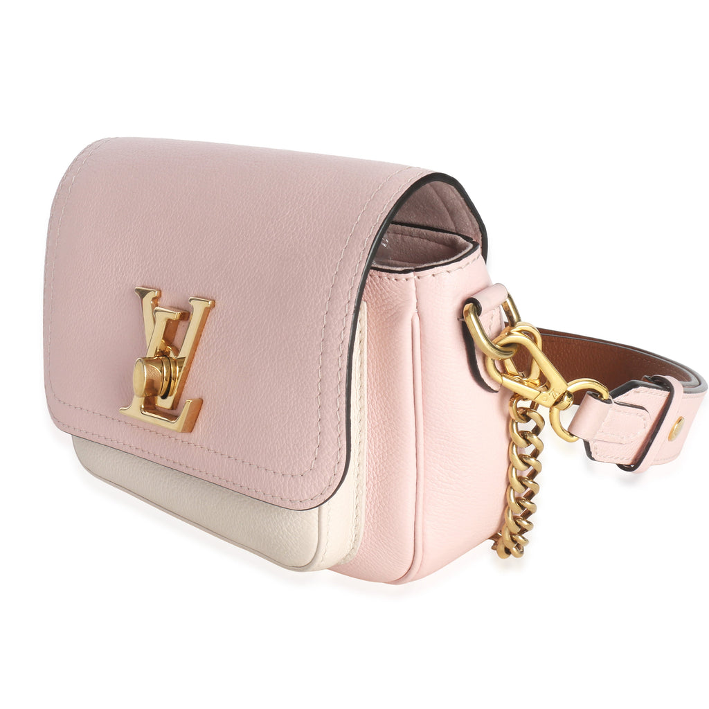 Louis Vuitton Rose Water Grained Calfskin Lockme Tender