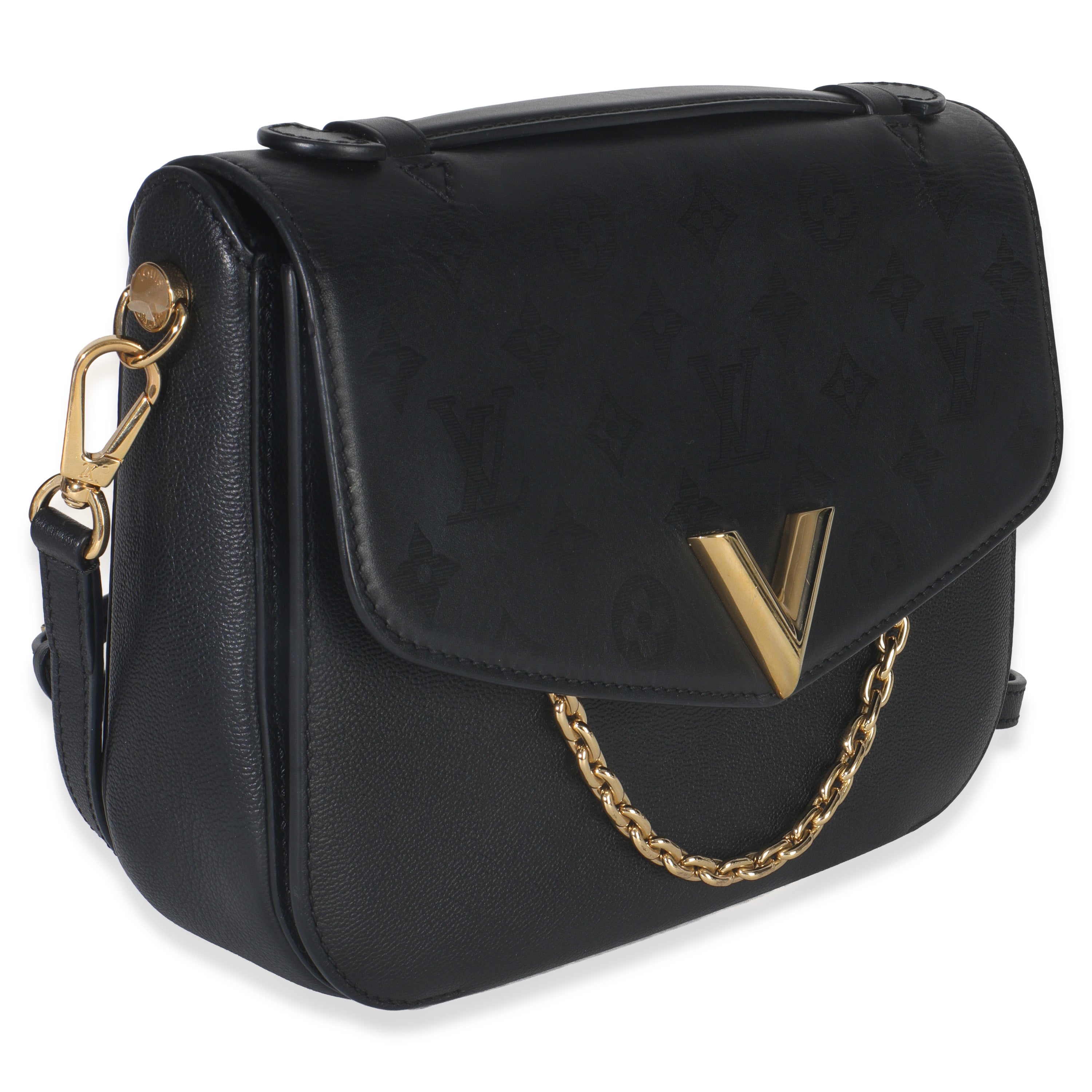 Louis Vuitton Black Monogram Calfskin Very Messenger Bag
