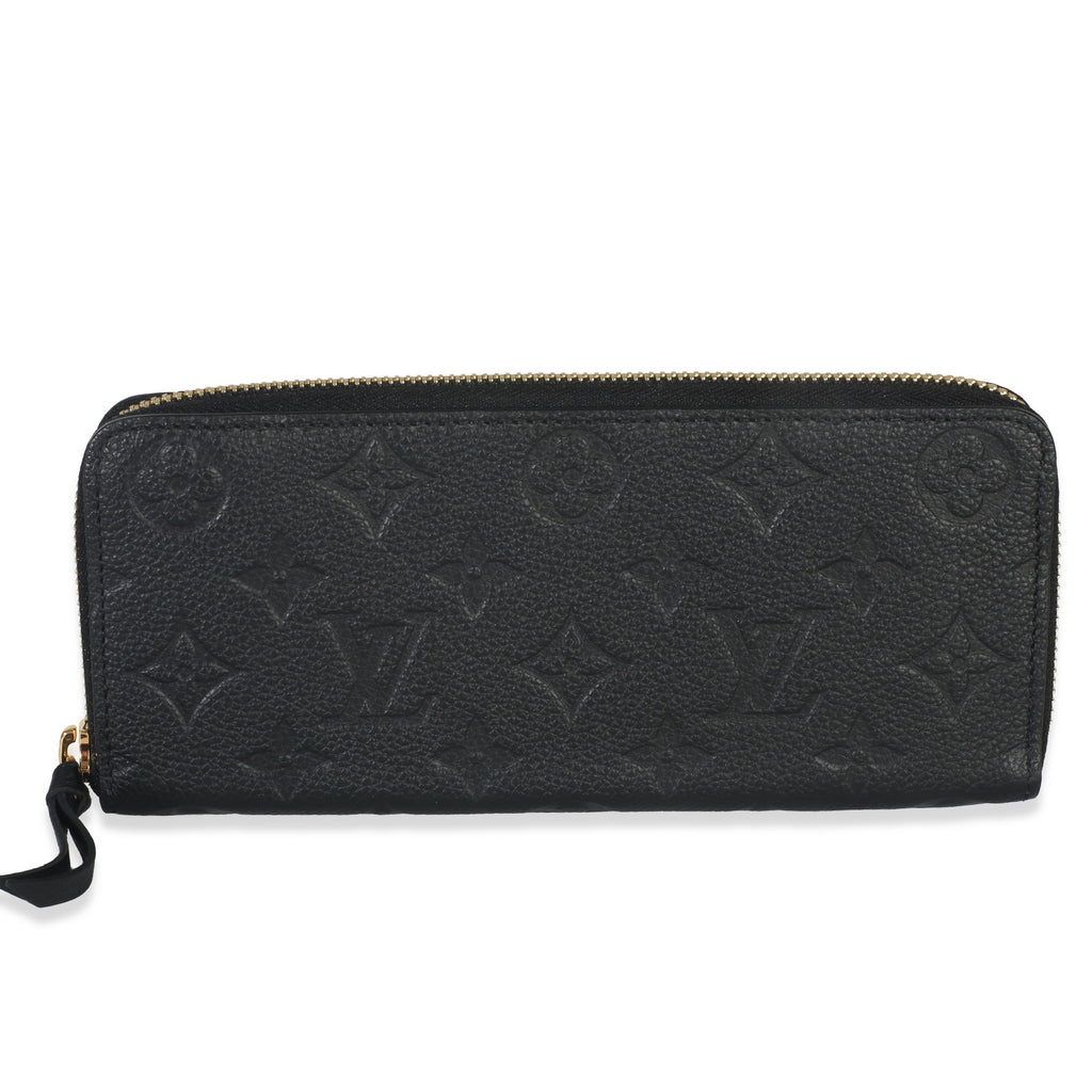 Louis Vuitton Black Monogram Empreinte Clemence Wallet