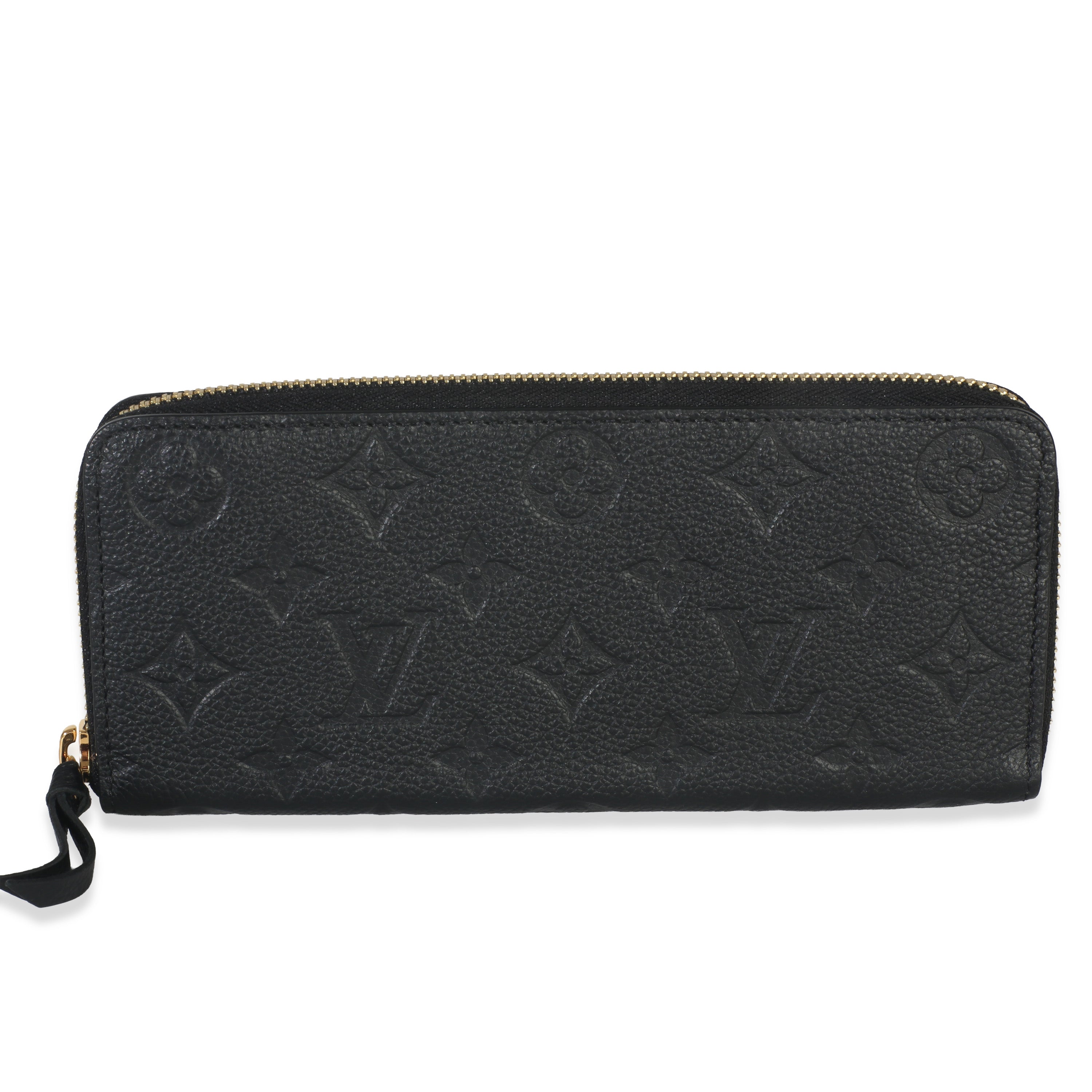 Louis Vuitton Black Monogram Empreinte Clemence Wallet