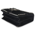 Gucci Black Suede Crystal Small Dionysus Shoulder Bag
