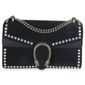 Gucci Black Suede Crystal Small Dionysus Shoulder Bag