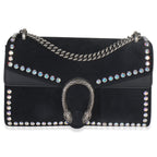 Gucci Black Suede Crystal Small Dionysus Shoulder Bag