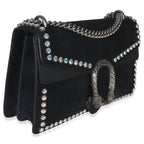 Gucci Black Suede Crystal Small Dionysus Shoulder Bag