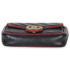 Gucci Black Matelasse Calfskin Torchon Super Mini Marmont Bag