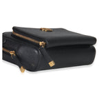 Christian Dior Black Grained Calfskin Caro Double Pouch