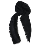 Louis Vuitton Black Silk Wool Monogram Shine Shawl