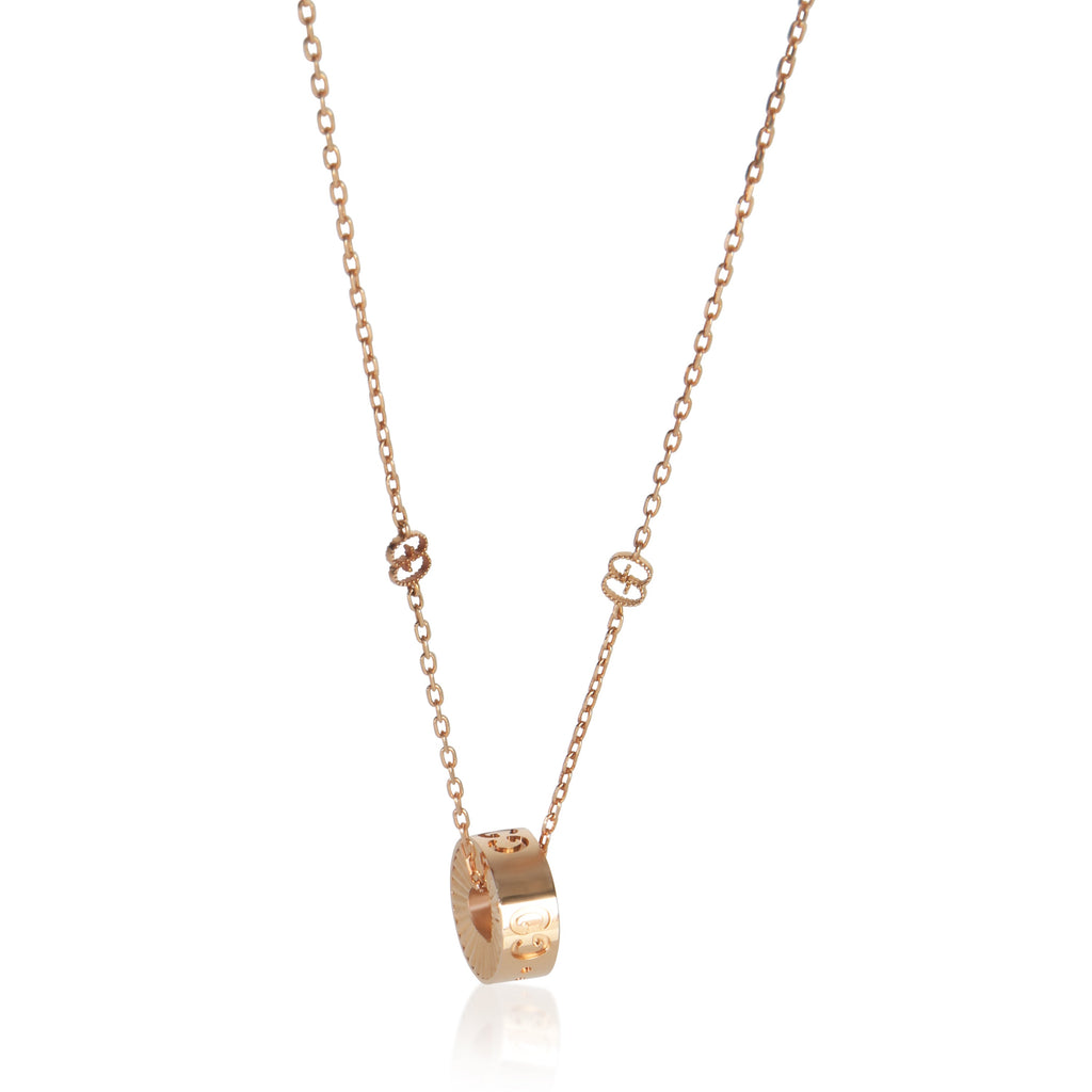 Gucci Rose Gold  Icon GG Star Necklace