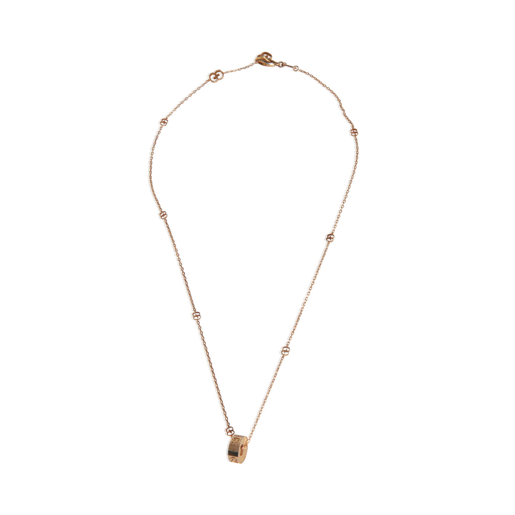 Gucci Rose Gold  Icon GG Star Necklace
