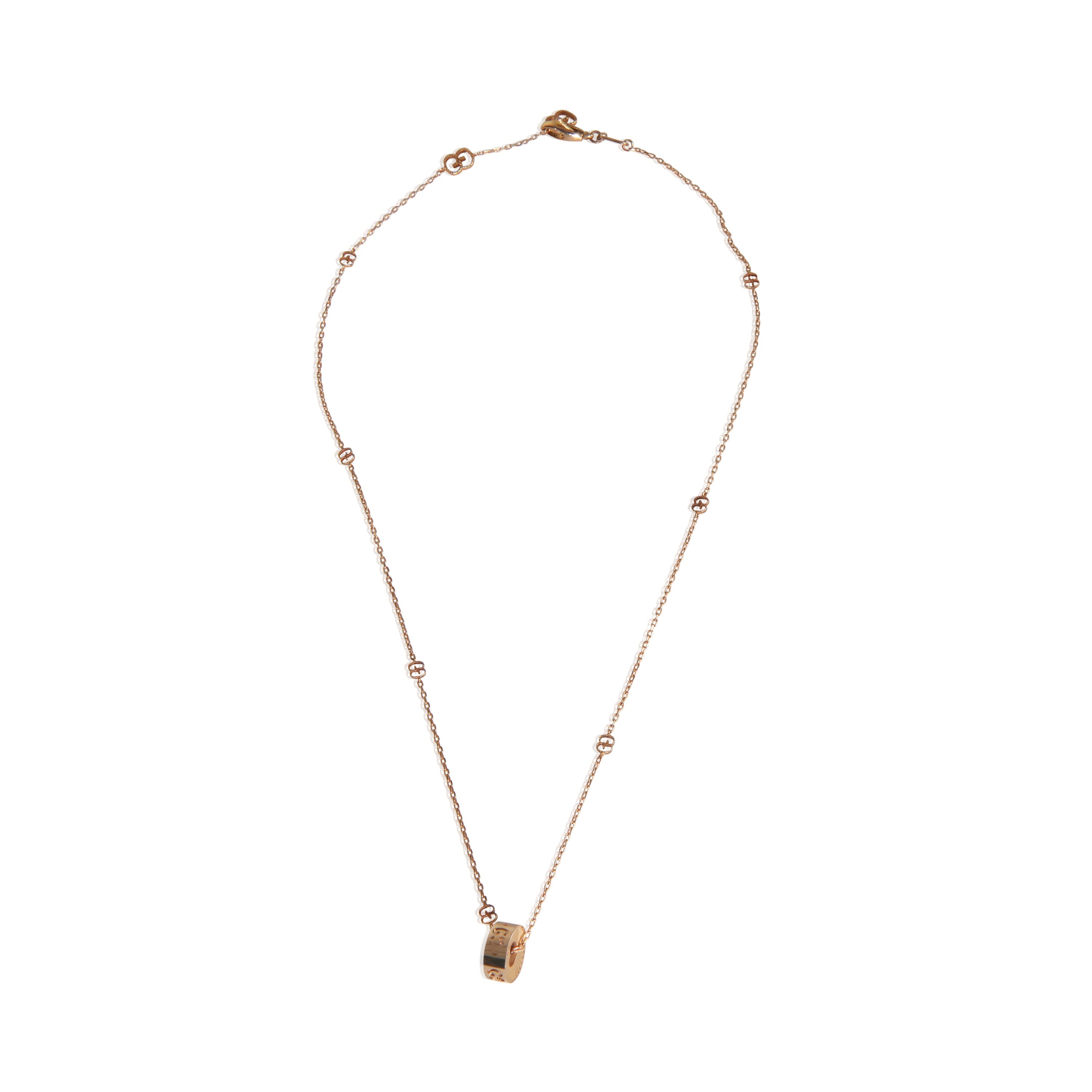 Gucci Rose Gold  Icon GG Star Necklace