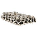 Chanel Black Gold Metal Pearl Embellished Mini Flap Bag