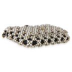 Chanel Black Gold Metal Pearl Embellished Mini Flap Bag