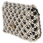 Chanel Black Gold Metal Pearl Embellished Mini Flap Bag