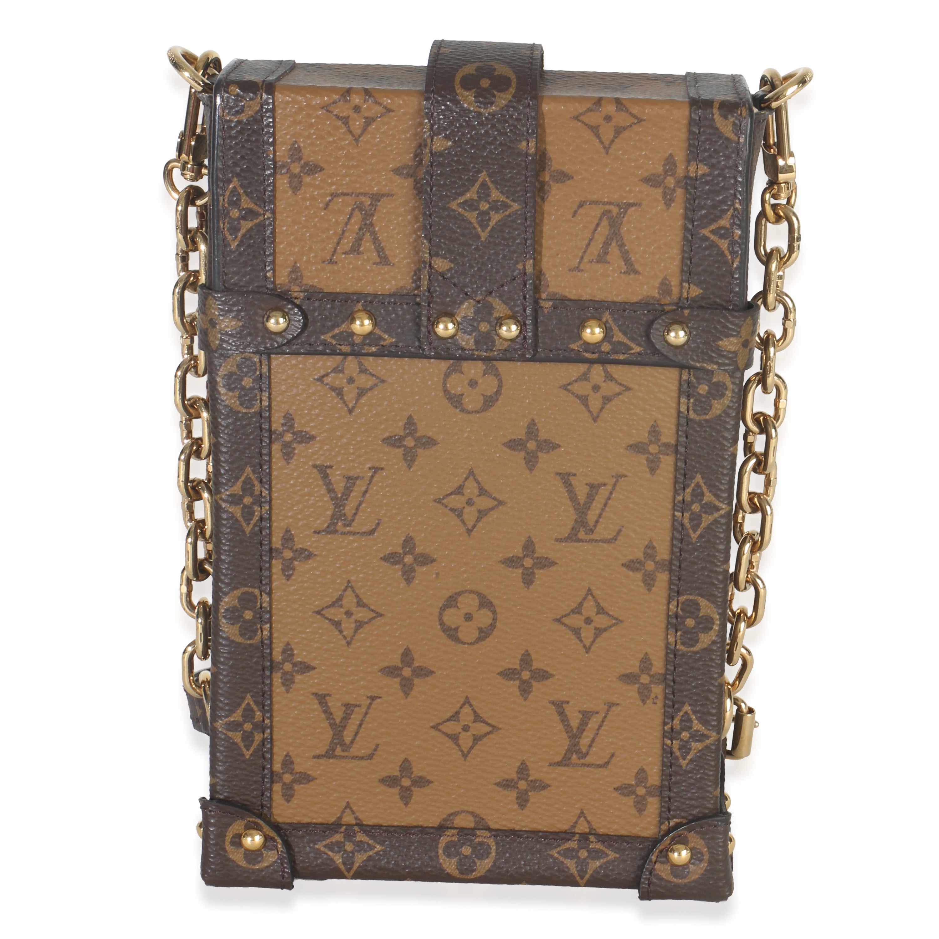 Louis Vuitton Monogram Reverse Canvas Vertical Trunk Pochette
