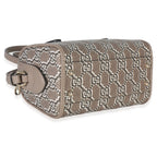 Gucci Taupe GG Shadow Monogram Super Mini Ophidia Bowler Bag