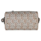 Gucci Taupe GG Shadow Monogram Super Mini Ophidia Bowler Bag
