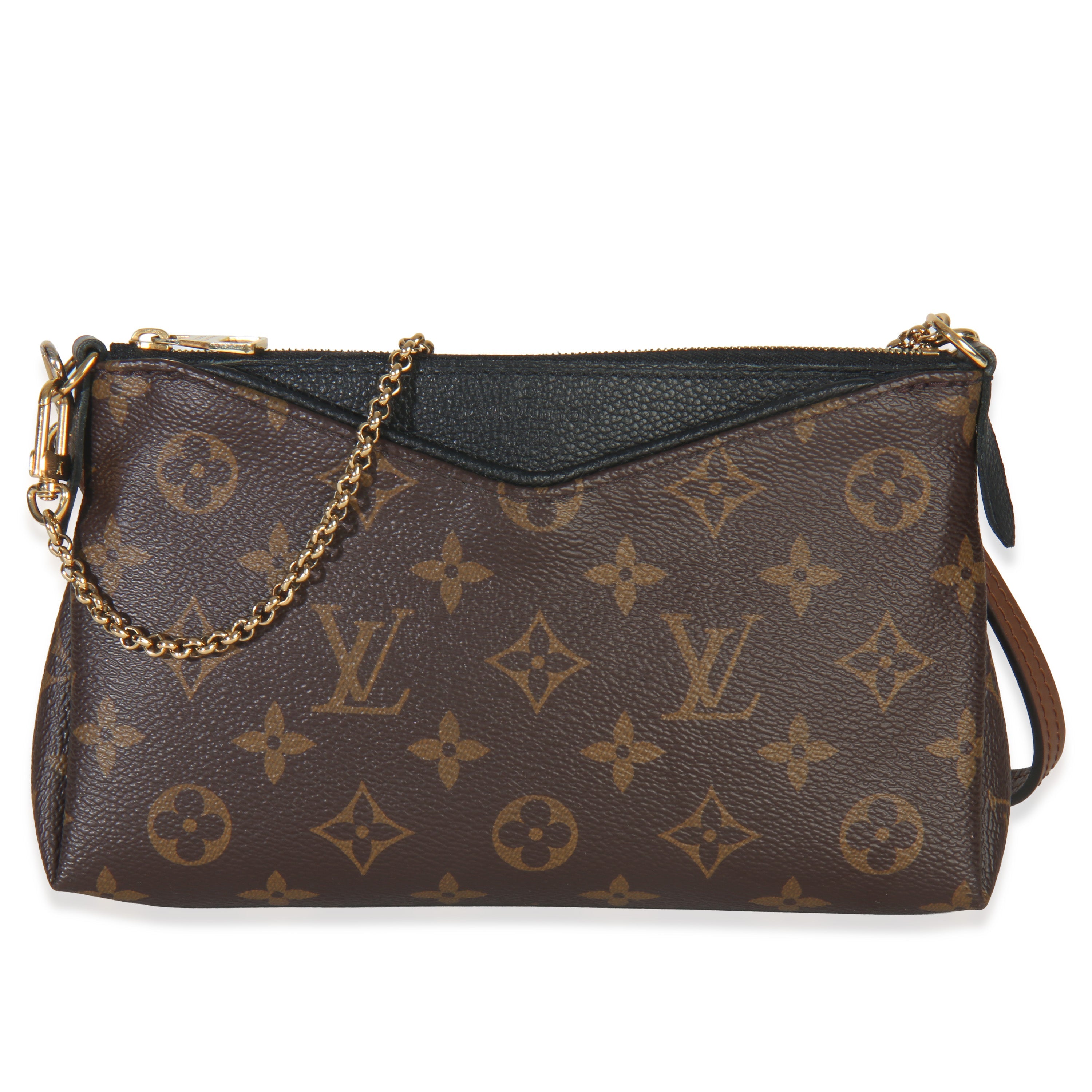 Louis Vuitton Black Monogram Canvas Pallas Clutch