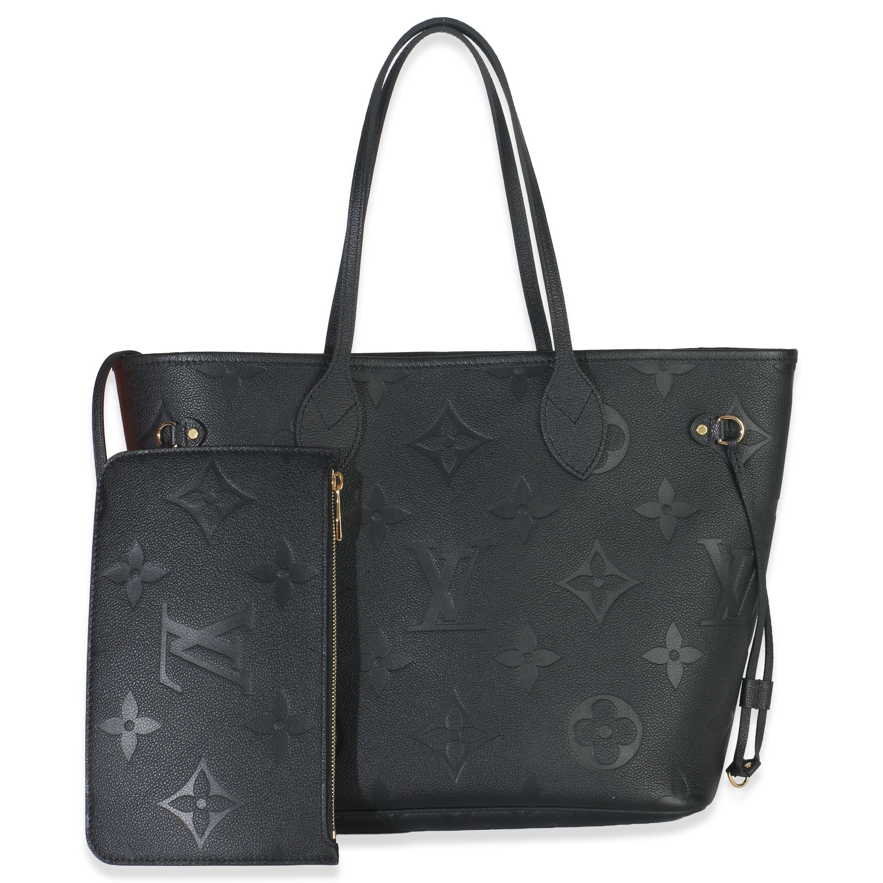 Louis Vuitton Black Giant Monogram Empreinte Neverfull MM