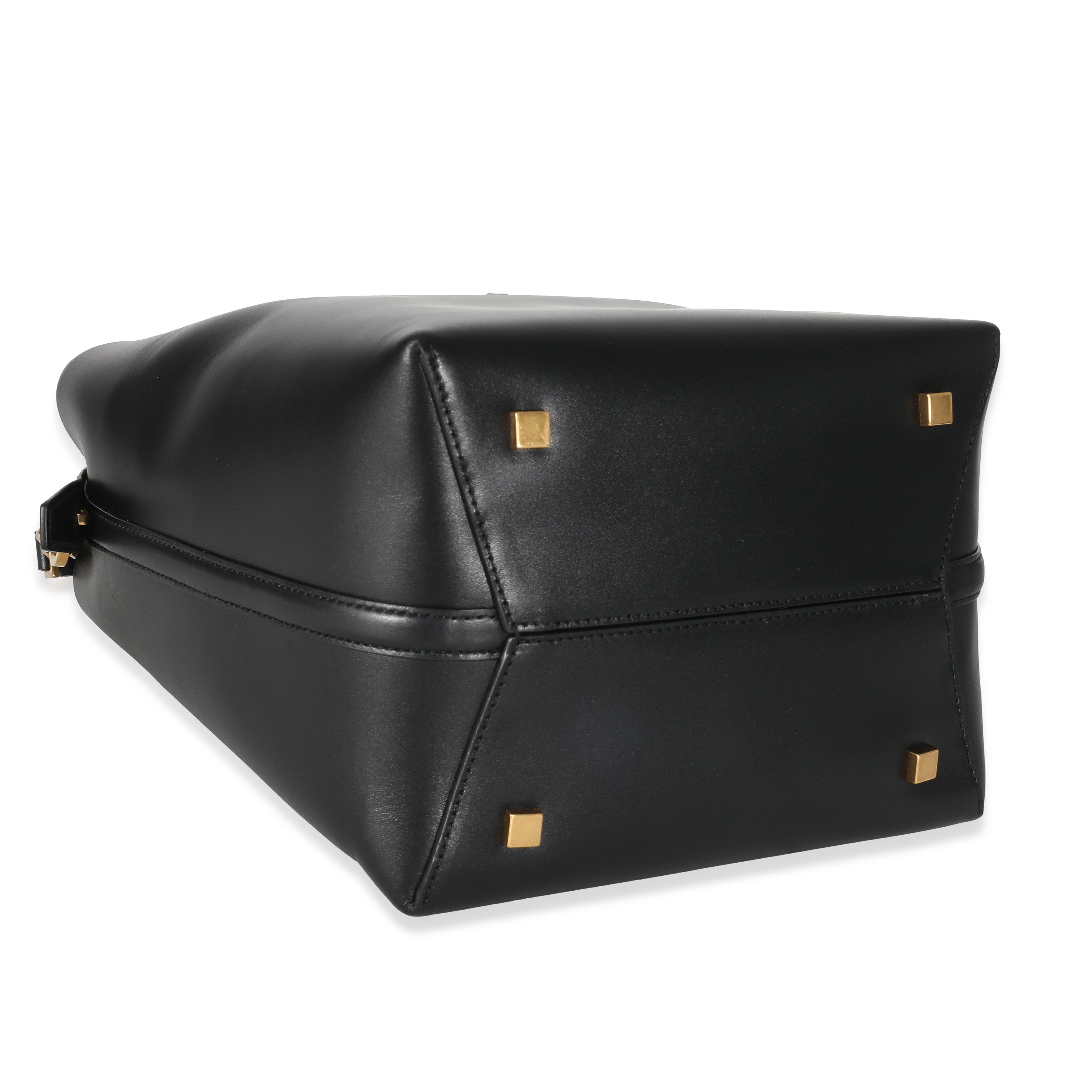 Saint Laurent Black Shiny Calfskin Small Le 37 Bucket Bag