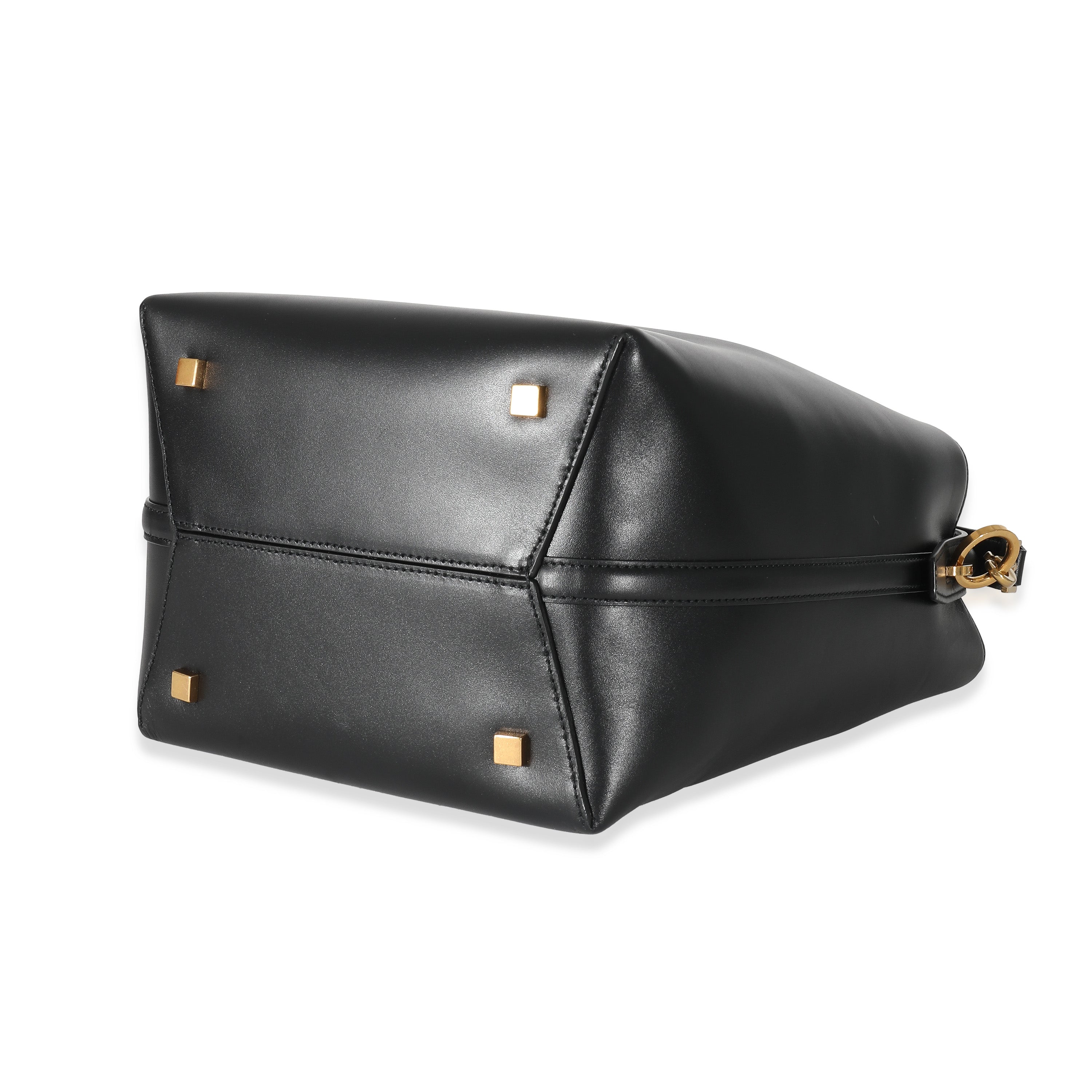 Saint Laurent Black Shiny Calfskin Small Le 37 Bucket Bag