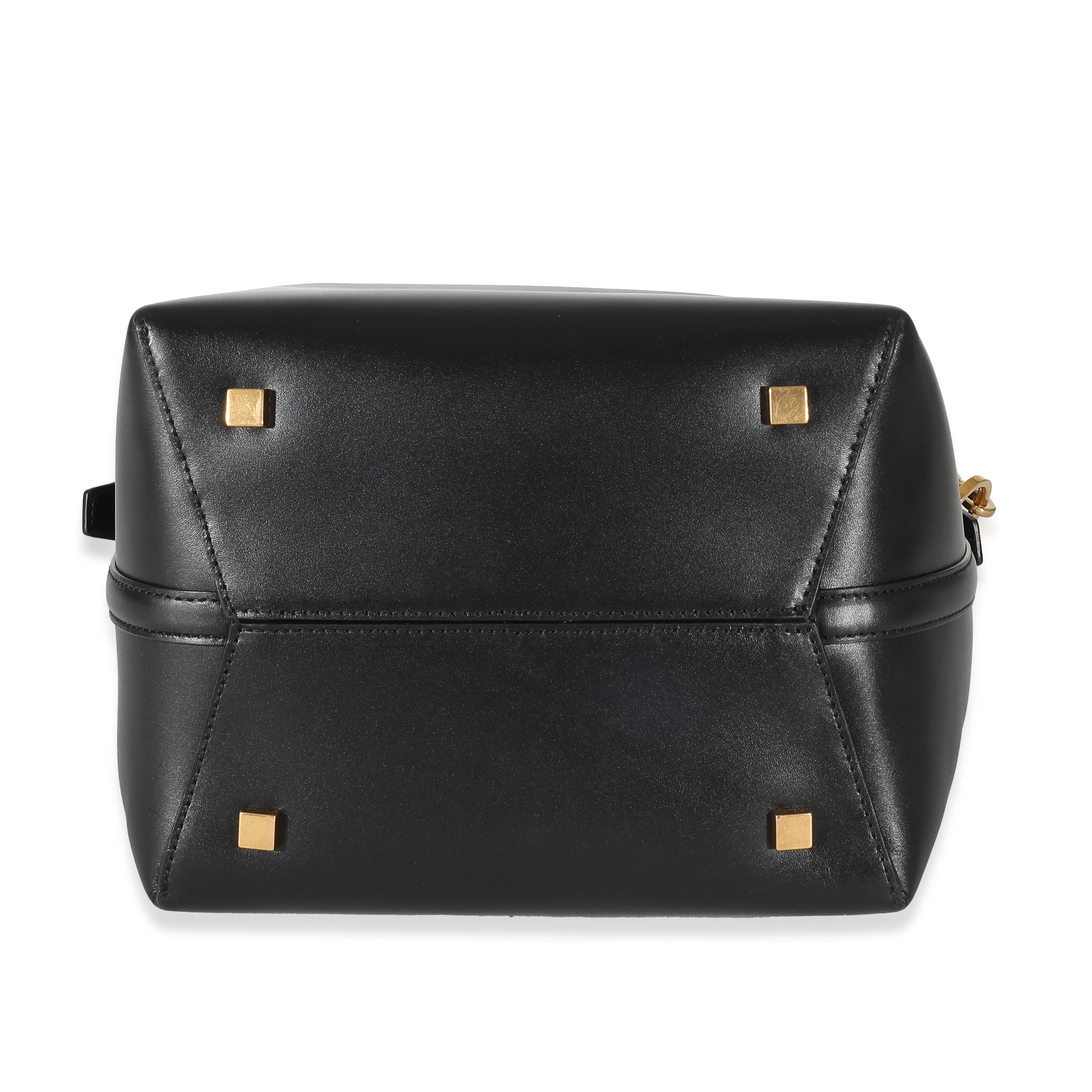 Saint Laurent Black Shiny Calfskin Small Le 37 Bucket Bag
