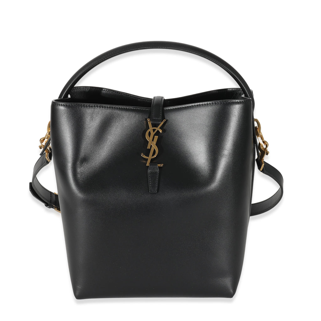Saint Laurent Black Shiny Calfskin Small Le 37 Bucket Bag