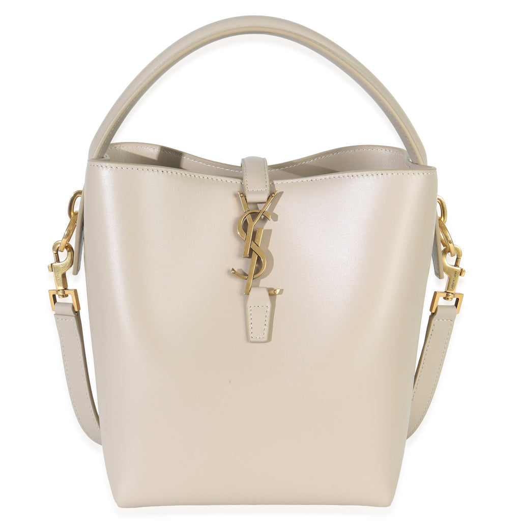 Saint Laurent Beige Calfskin Small Le 37 Bucket Bag