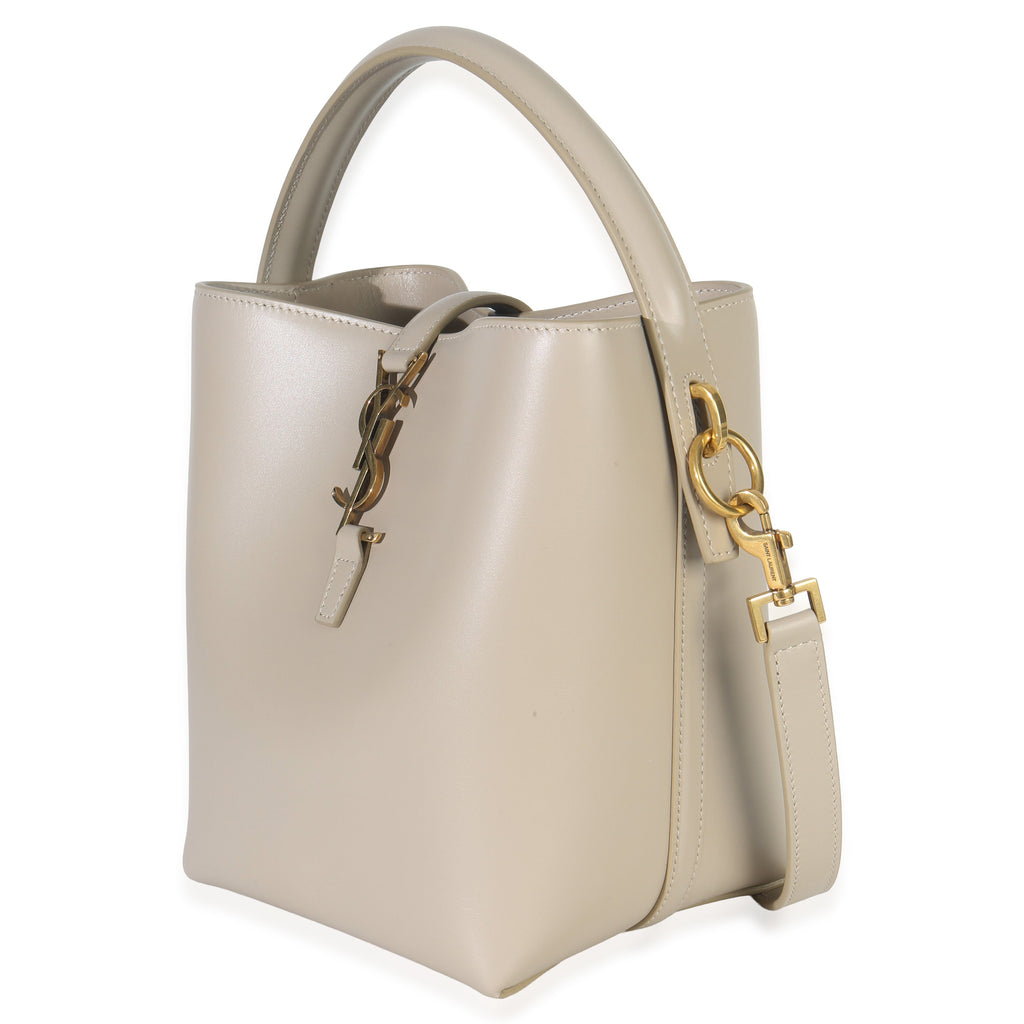 Saint Laurent Beige Calfskin Small Le 37 Bucket Bag