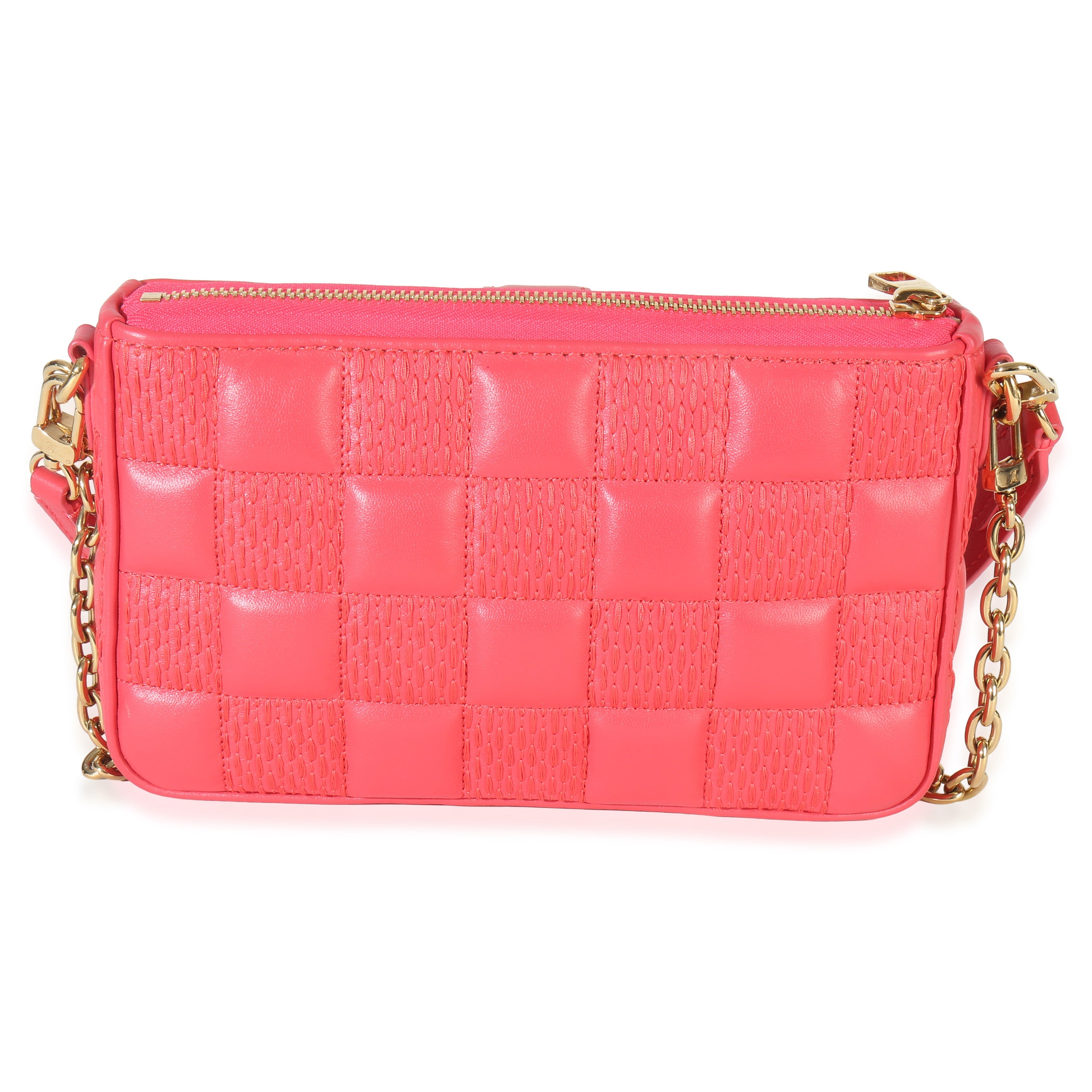 Louis Vuitton Rose Damier Quilted Lambskin Troca Pochette