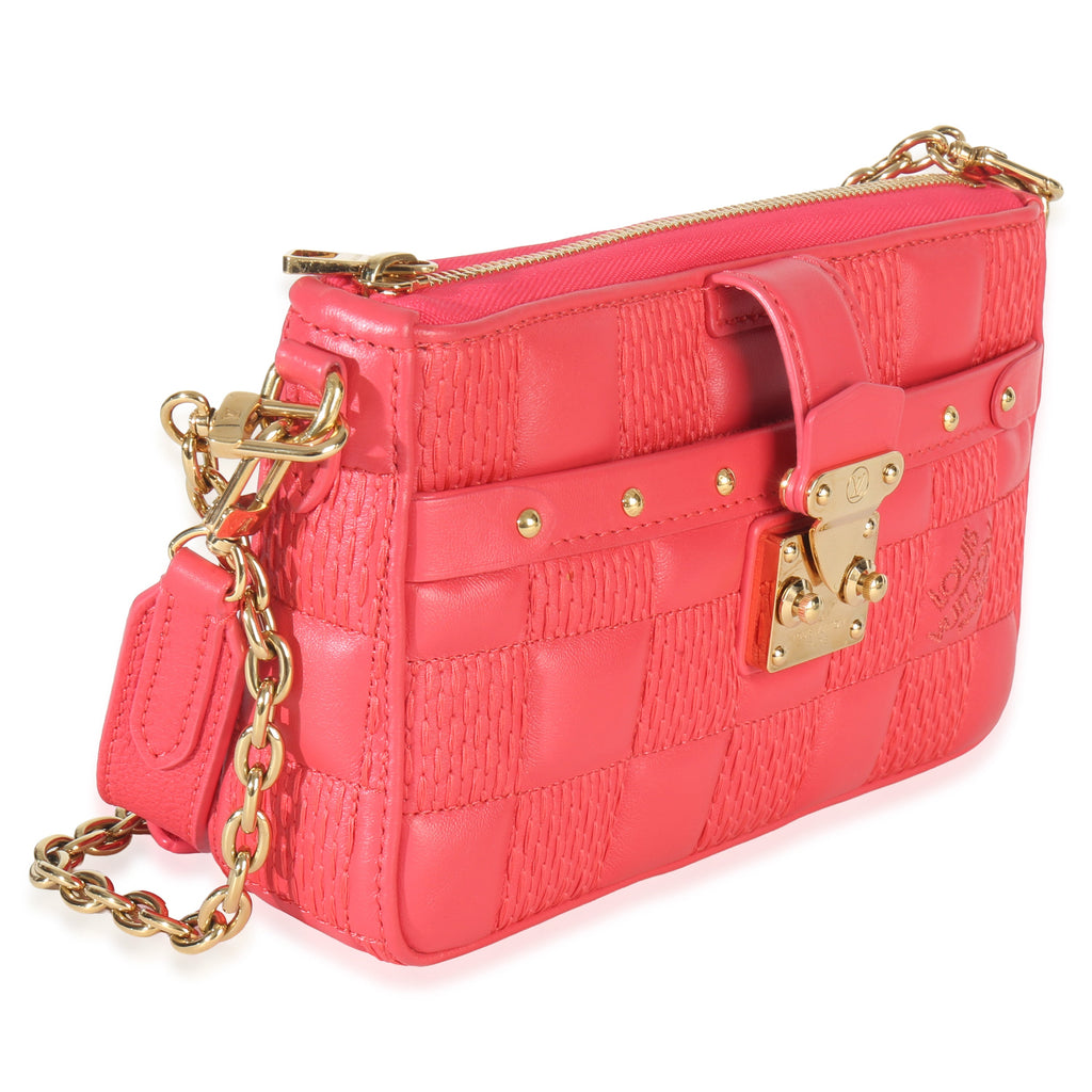 Louis Vuitton Rose Damier Quilted Lambskin Troca Pochette