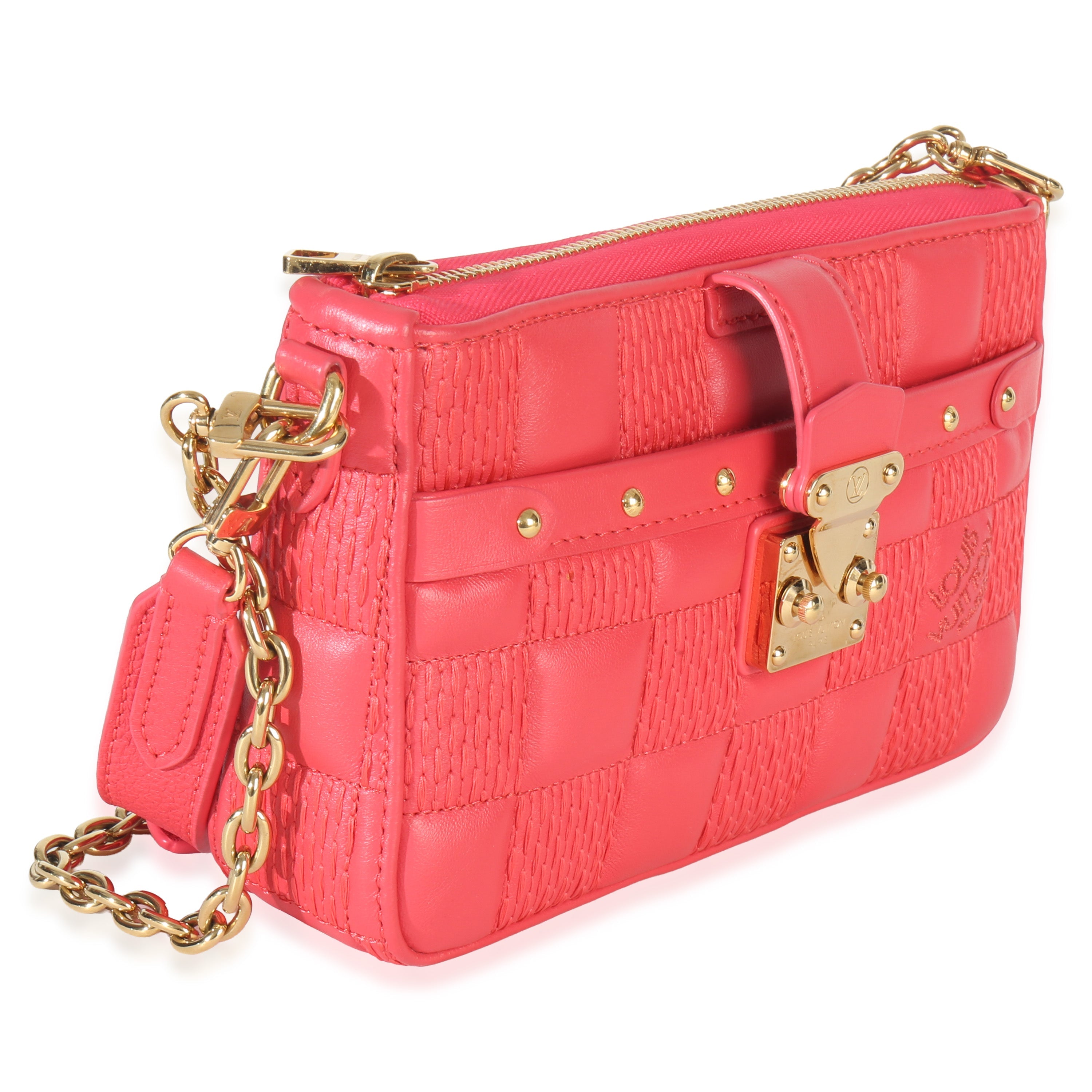 Louis Vuitton Rose Damier Quilted Lambskin Troca Pochette