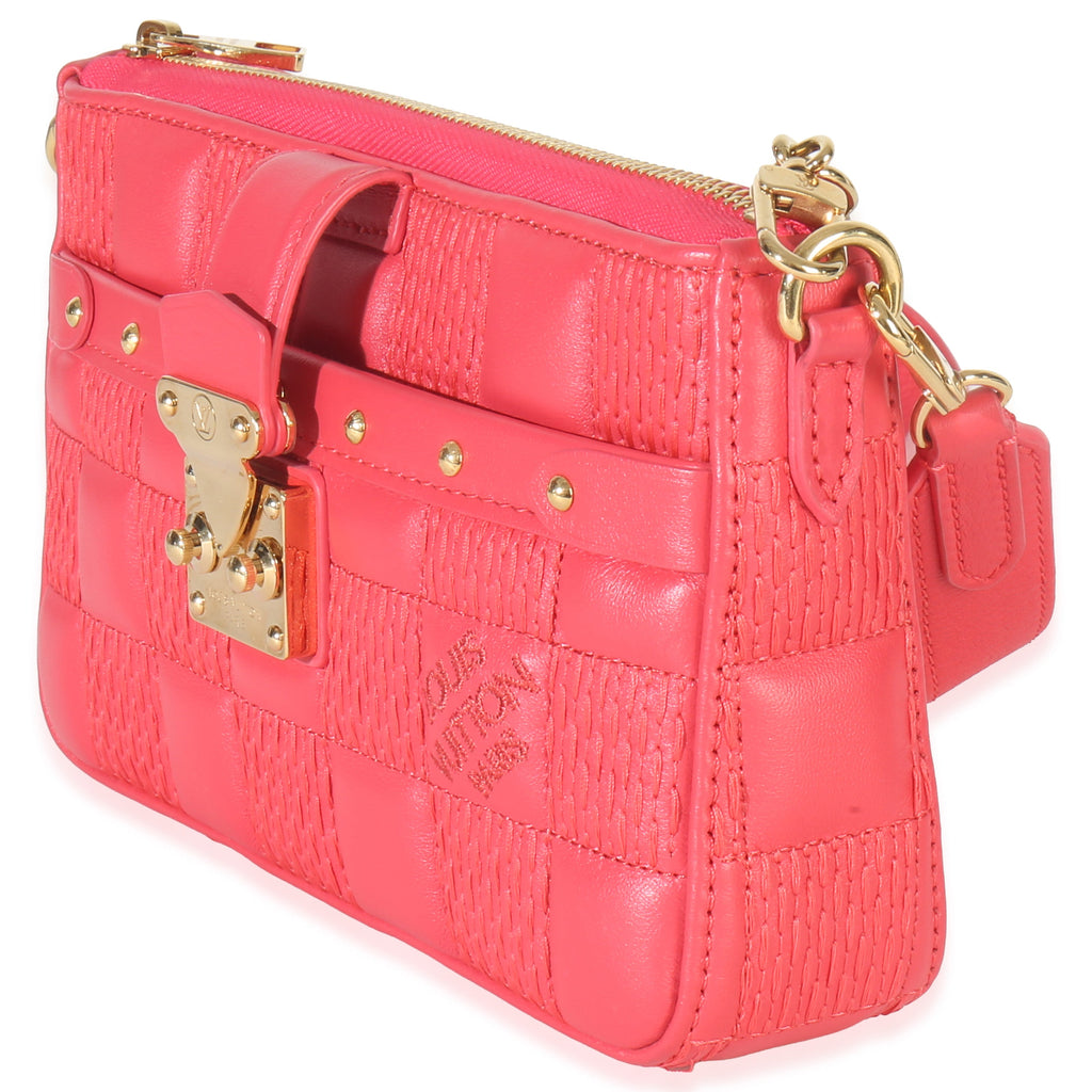 Louis Vuitton Rose Damier Quilted Lambskin Troca Pochette